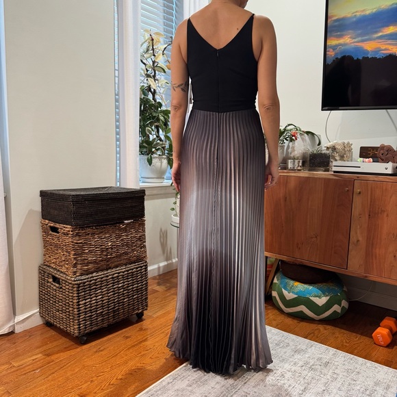 Aqua Black and Silver Gradient Maxi Dress - Picture 2 of 8